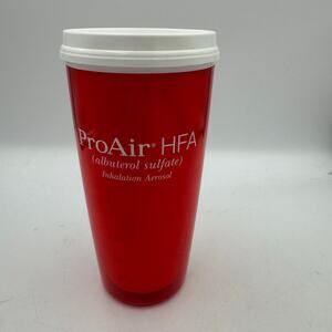 ProAir HFA Red Acrylic Travel Mug 16oz Teva Pharmaceuticals Promo Cup New